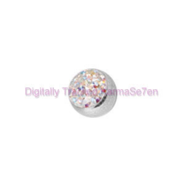 AB Crystal Cluster Threaded Ball