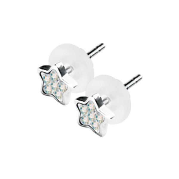 AB STAR SHAPE CRYSTAL CLUSTER EAR STUDS - KS-EAR-06