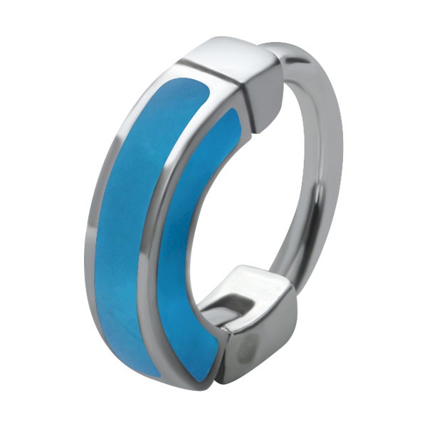 AQUA ENAMEL UPPER EAR RING