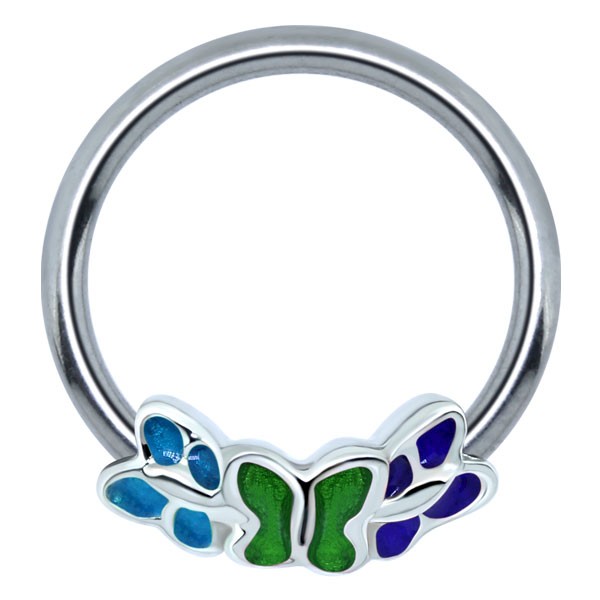 BCR STYLE NIPPLE RING - ENCHANTED GARDEN