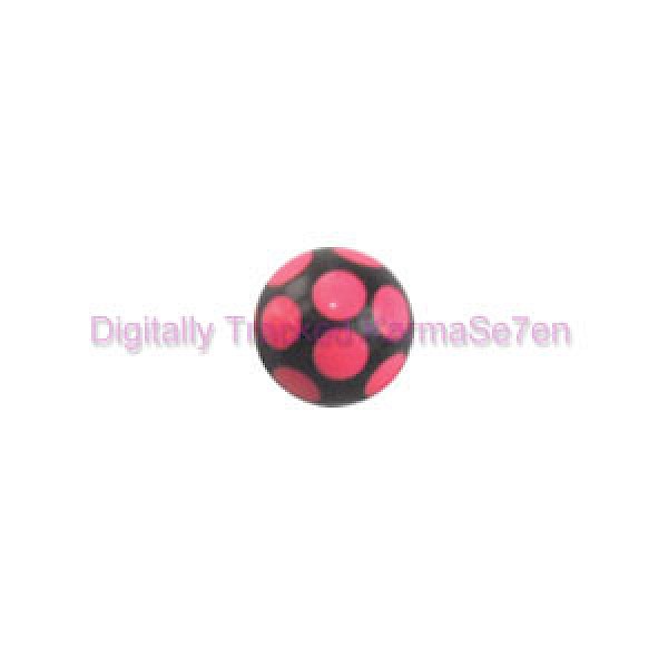 Black & Pink Threaded Dot Ball