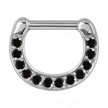 BLACK MULTI CRYSTAL SEPTUM CLICKER