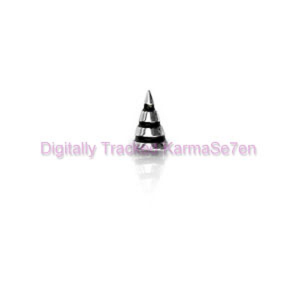 Black Stripes Surgical Steel Threaded Micro Cone