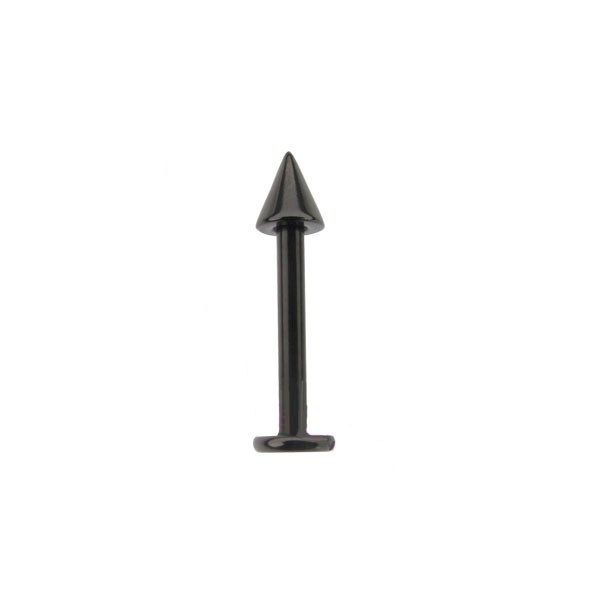 BLACK TITANIUM MICRO CONE LABRET STUD - 1.2mm