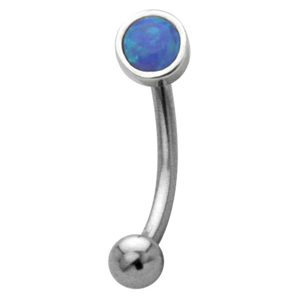 BLUE OPAL EYEBROW STUD