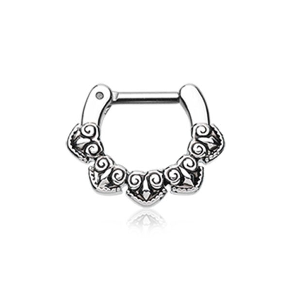 BYZANTINE SEPTUM CLICKER RING
