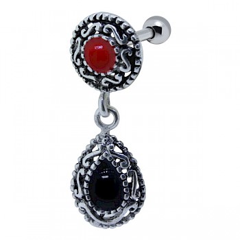 BYZANTIUM DANGLE SILVER HELIX STUD