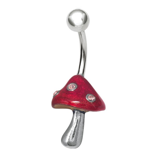 CUTE MUSHROOM BELLY BAR -RED