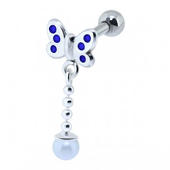 DANGLE BUTTERFLY UPPER EAR STUD