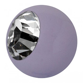 ENAMELLED STEEL BALL - LILAC & CRYSTAL
