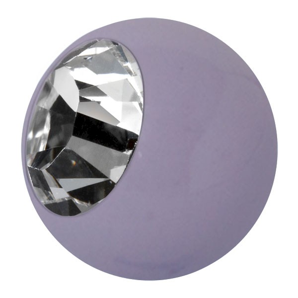 ENAMELLED STEEL BALL - LILAC & CRYSTAL