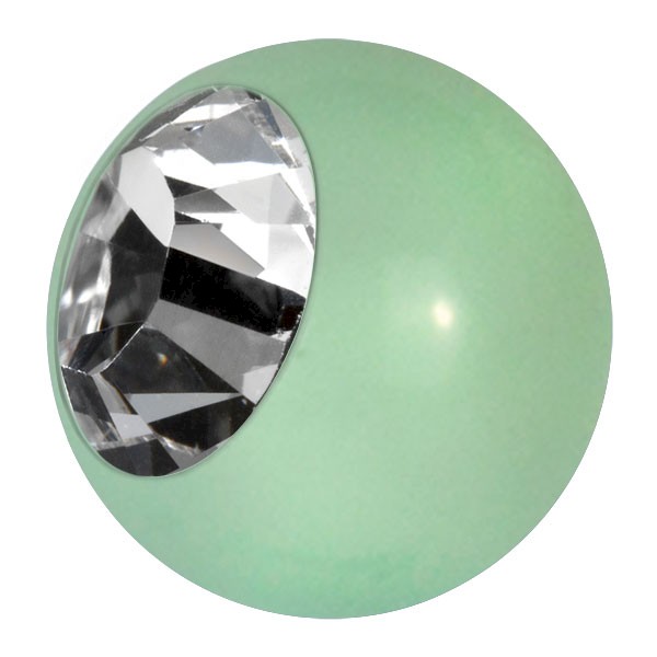 ENAMELLED STEEL BALL - MINT & CRYSTAL