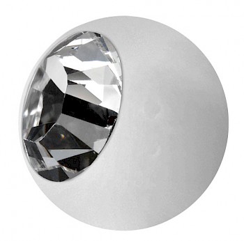 ENAMELLED STEEL BALL - WHITE & CRYSTAL