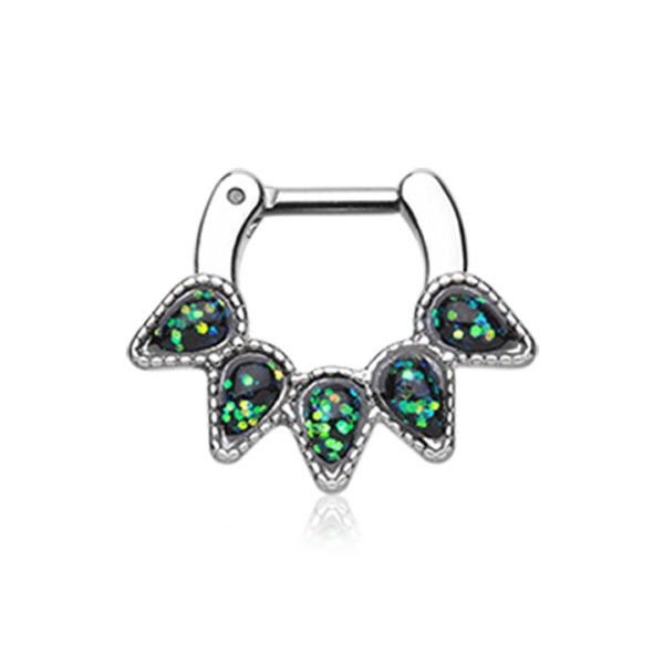 GRAND OPAL SEPTUM CLICKER RING