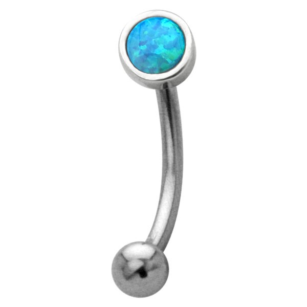 GREEN OPAL EYEBROW STUD