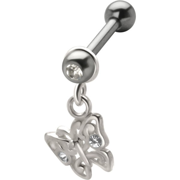 JEWEL BUTTERFLY DANGLING EAR STUD