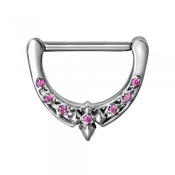 MAJESTIC NIPPLE CLICKER RING - PINK