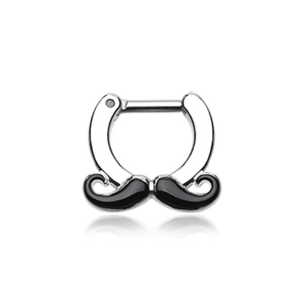 MOUSTACHE SEPTUM CLICKER RING