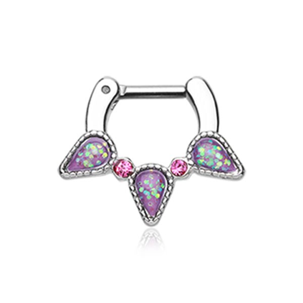 OPAL SPARKLER SEPTUM CLICKER RING