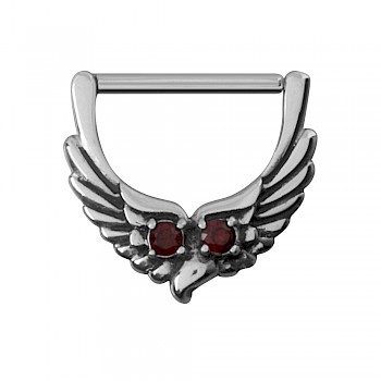 OWL NIPPLE CLICKER RING - RED