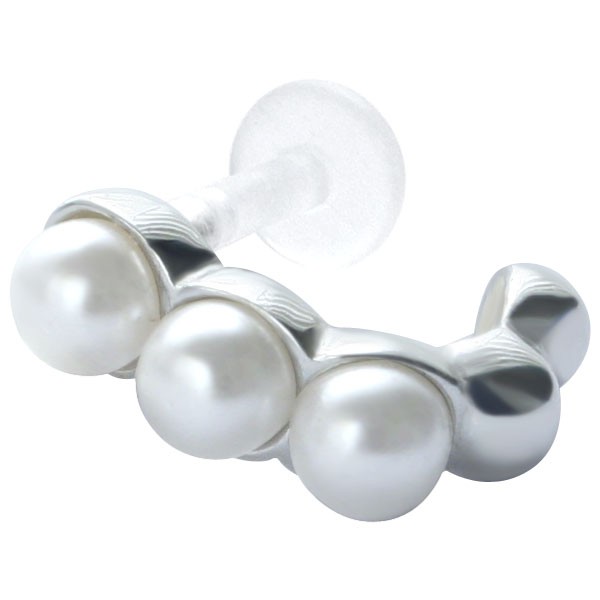 Silver Pearl Tragus Stud KS-TC-10