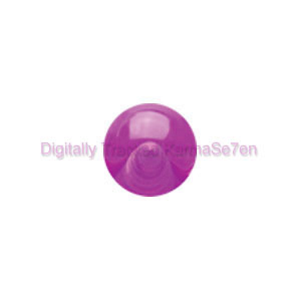 Purple Acrylic UV Threaded Ball