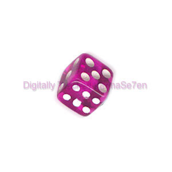 Purple Acrylic UV Threaded Dice