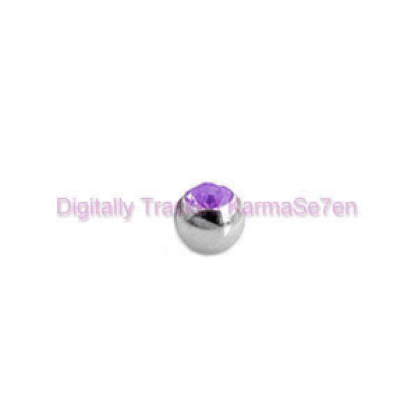 Purple Jewelled Surgical Steel Threaded Micro Ball (1.2mm x 3mm)