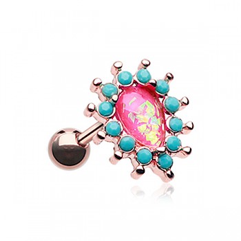 ROSE GOLD OPULENT OPAL CARTILAGE & TRAGUS STUD
