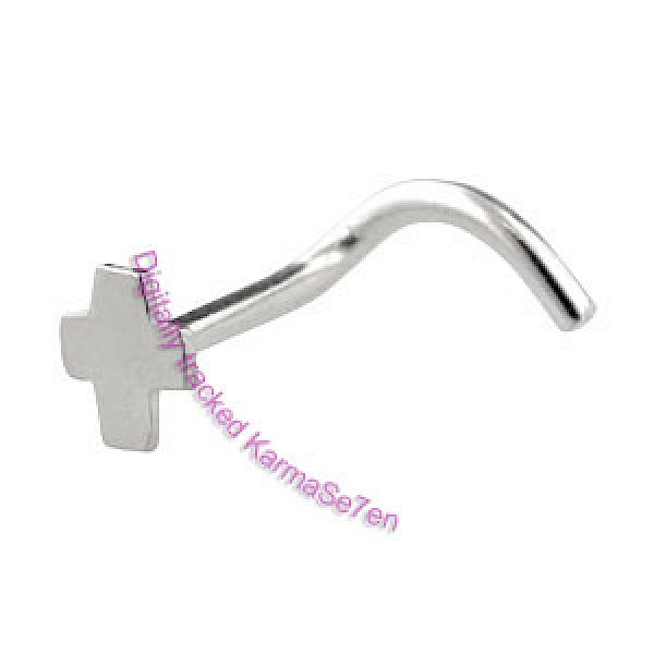 Silver Cross Nose Stud