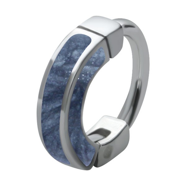 SILVER ENAMEL UPPER EAR RING