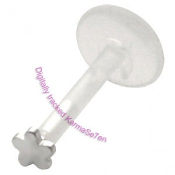 Silver Flower Madonna Stud