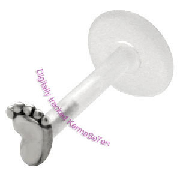 Silver Foot Lip Stud