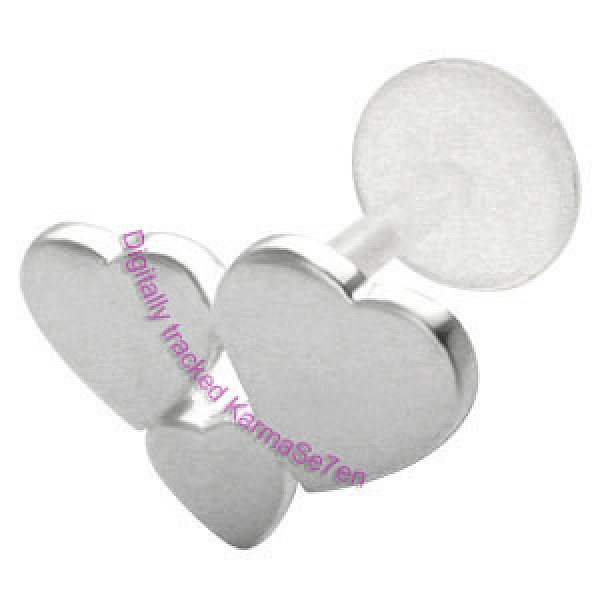 Silver Heart Cluster Lip Stud