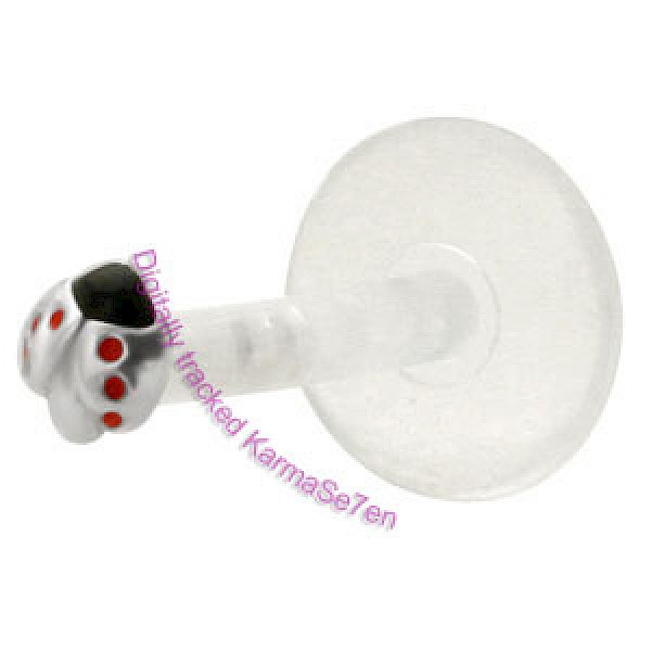 Silver Ladybug Madonna Stud