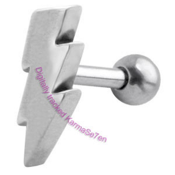 Silver Lightning Strike Upper Ear Stud