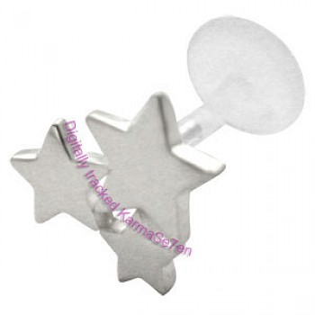 Silver Star Cluster Lip Stud