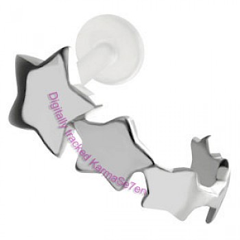 Silver Stars Tragus Cuff