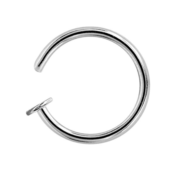 STEEL OPEN NOSE RING - 1mm