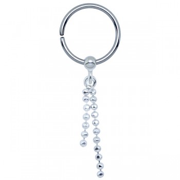 STERLING SILVER EASY-FIT TRAGUS RING - DANGLES