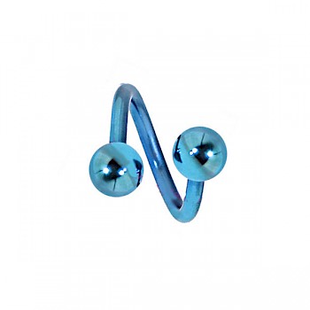 TITANIUM ANODISED BODY SPIRAL - LIGHT BLUE - 1.2mm