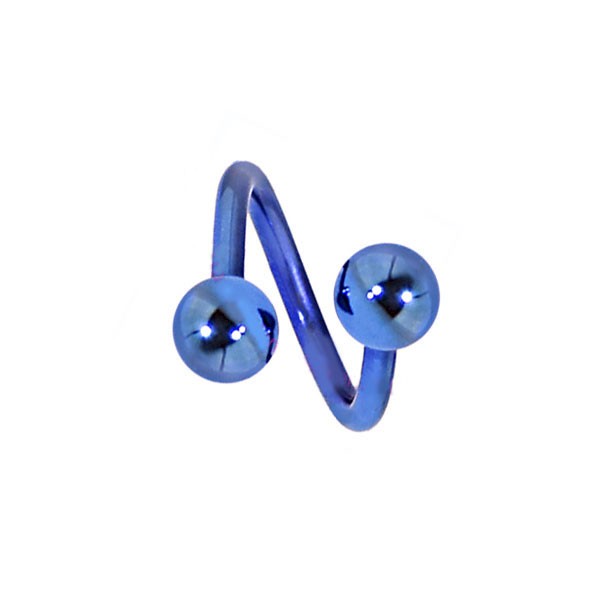 TITANIUM ANODISED BODY SPIRAL - BLUE
