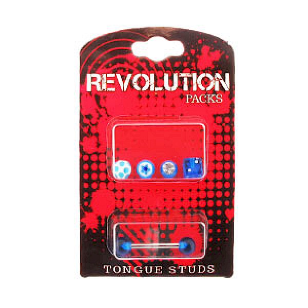 Tongue Stud Revolution Pack - Blue Accessories