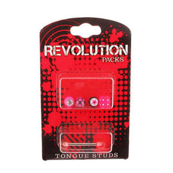 Tongue Stud Revolution Pack - Pink Accessories