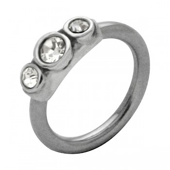VINTAGE JEWELS BELLY RING - CLEAR