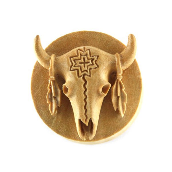 WILD BUFFALO CARVED FLESH PLUG